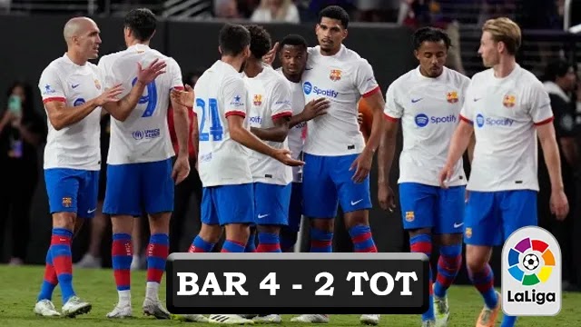 Hasil Pertandingan Barcelona vs Tottenham: Skor 4-2