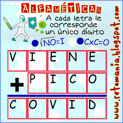 Alfaméticas, Criptoaritméticas, Criptosumas, Juego de letras, Juego de Palabras, Suma de palabras, Retos matemáticos, Desafíos matemáticos, Problemas matemáticos, Problemas de lógica