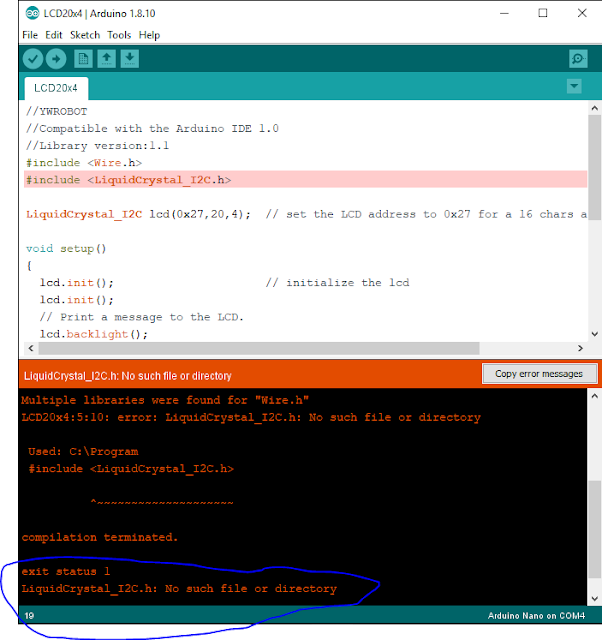 LiquidCrystal_I2C.h: No such file or directory | Arduino