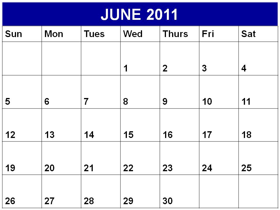 2011 Calendar June. june 2011 calendar printable.