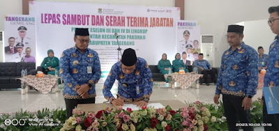 Kecamatan Pakuhaji Gelar Serah Terima Jabatan Camat Dan Sekcam