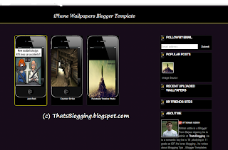 iPhone Wallpapers Blogger Template