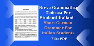 Free German Books: Short German Grammar For Italian Students (PDF)