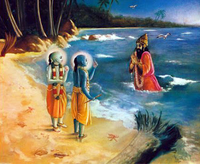 Samudra addresses Krishna and Balarama