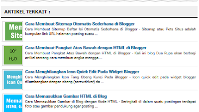 Cara Membuat Artikel Terkait Blog Dengan Thumbnail Di Blog Anda