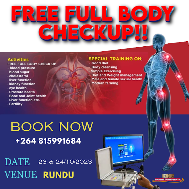 Book free body check up in Rundu