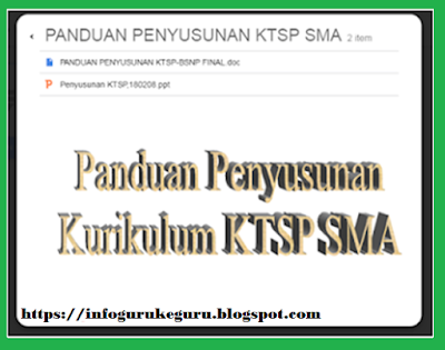 Download Panduan Untuk Penyusunan KTSP Jenjang SMA | https://infogurukeguru.blogspot.com