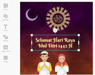 membuat video idul fitri 1443 h