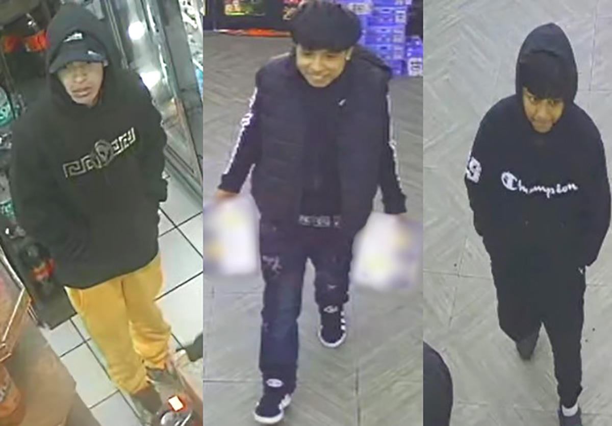 The NYPD is searching for three young men in connection with at least two violent robberies in Queens on the same day. -Photo by NYPD