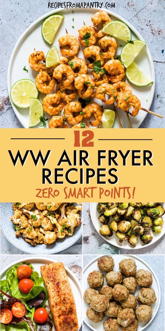All of the weight watchers air fryer recipes included here are quick and SO easy to make, and even better, each and every one contains zero Weight Watchers Freestyle points. Thanks to the air fryer, eating healthy has never tasted so good! #airfryer #airfryerrecipes #wwrecipes #zeropointrecipes #healthyrecipes #WeightWatchersAirFryerRecipes #weightwatchers #recipes #weightwatchersrecipes