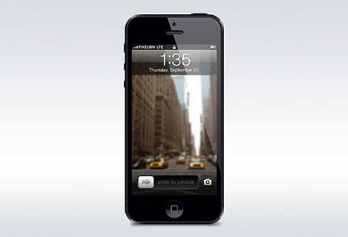 Apple iPhone 5 Vectorized Mockup