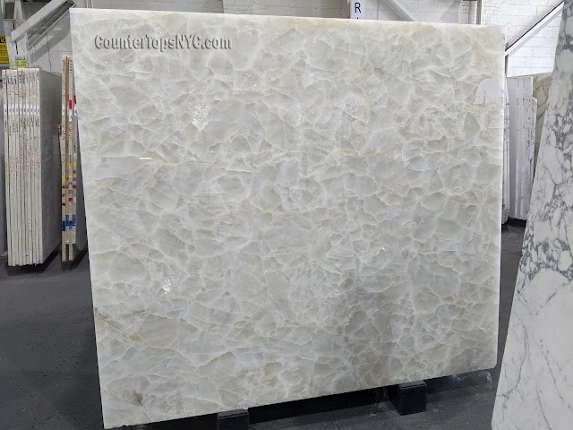 Crystal White Onyx Slab NYC