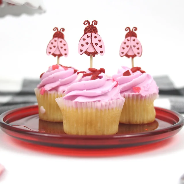love bug cupcake toppers