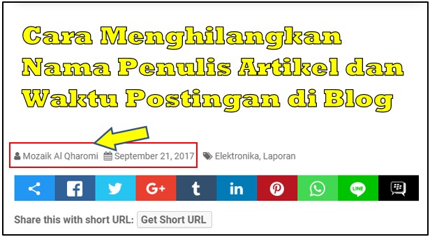 Cara Menghilangkan Nama Penulis Artikel dan Waktu Postingan di Blog