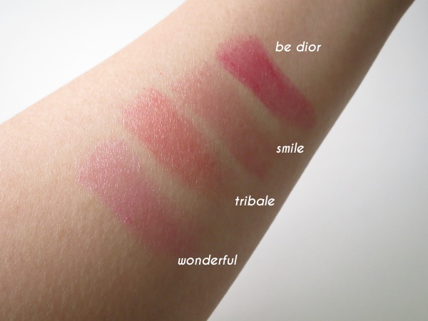 Dior Addict lipstick with new hydra-gel core - swatches