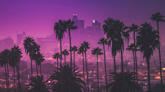 Wallpaper Los Angles Synthwave. Hd