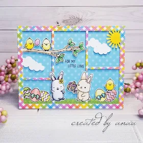 Sunny Studio Stamps: Chubby Bunny Comic Strip Everyday Dies Customer Card Share by Ana A