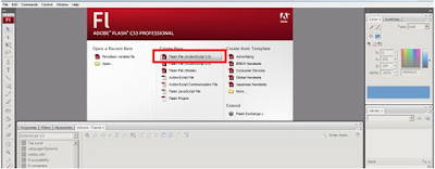 actionscript 3 di adobe flash cs3 new file flash