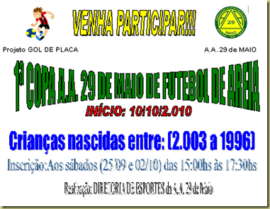1ª Copa Futebol 29