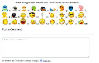 Cara Membuat Emoticon Di Kolom Komentar Blog