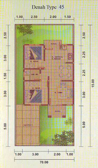 Rumah Minimalis Type 45/105