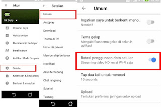 Cara hemat kuota saat streaming youtube