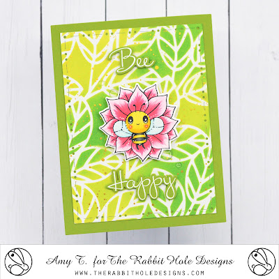 Sunny Days and Rainbows Stamp and Die Set illustrated by Agota Pop, Peaceful Bee Stamp and Die Set, Amanda Stencil, You've Been Framed Layering Dies by The Rabbit Hole Designs #therabbitholedesignsllc #therabbitholedesigns #trhd