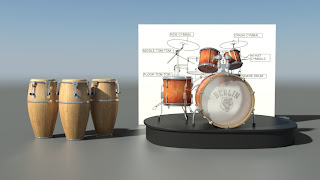 Drum Section rendered with iray