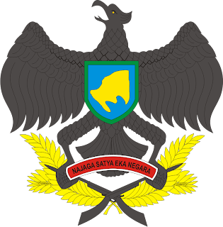 Logo Komando Resort Militer Korem 043 Garuda  Hitam  