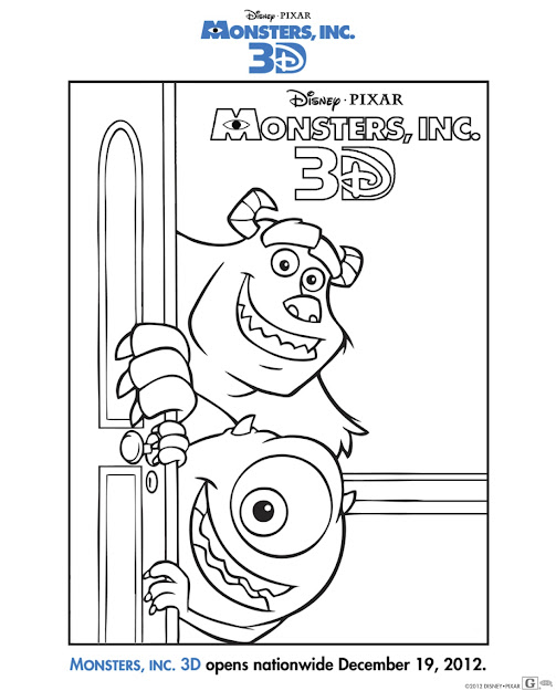 Monster Inc Coloring Pages Template To Color