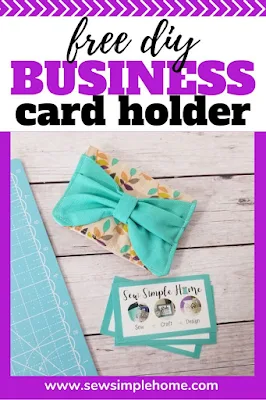 Organize your business cards with this free sewing tutorial to make your own diy business card holder.