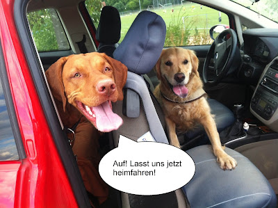 Amelie und Anela im Auto