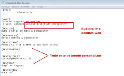 Editar helpdesk.txt VNC Viewer