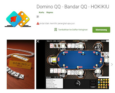 Aplikasi Bandar DominoQQ Online Hokikiu Di Google Play Store