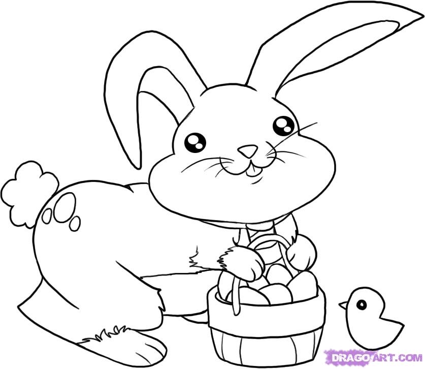 Easter Bunny Coloring Pictures 5