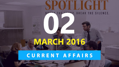 Current Affairs Quiz 2 March 2016