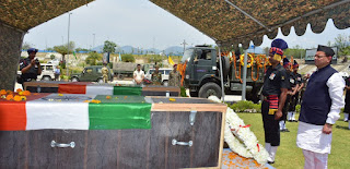 CM Dhami pay tribute to martyred Ruchin Singh Rawat
