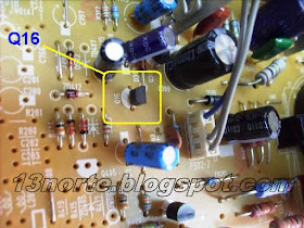 Transistor Q16 para protección