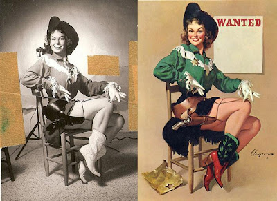 modelos reales de las pin-ups