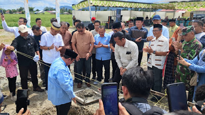 Danramil Kota Utara Hadiri Peletakan Batu Pertama Masjid Al Adha