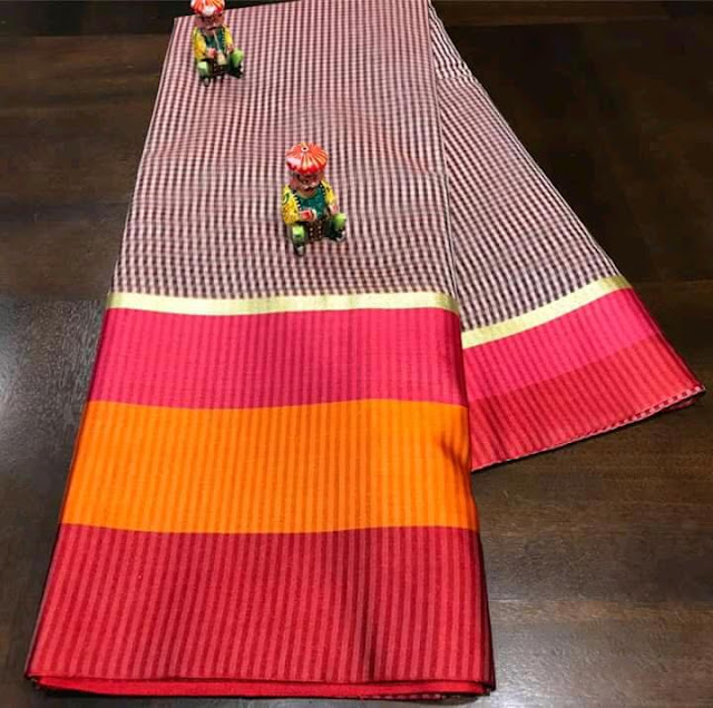 chanderi blend saree