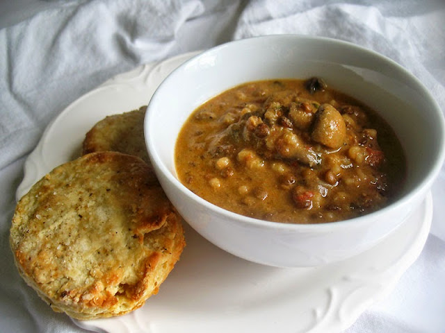 mushroom lentil soup