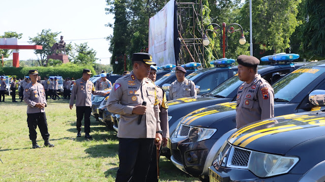 Jelang Operasi Ketupat Candi 2024, Polres Wonogiri Pastikan Kesiapan Ranmor Dinas 