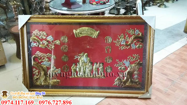 Tranh mừng thọ cụ ông kt 80x124 cm