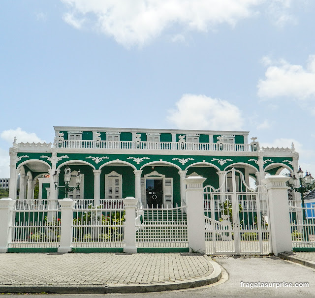 Casarão no Bairro de Scharloo em Willemstad, Curaçao