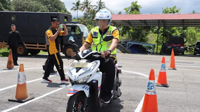 Kapolres Madina Uji Kelayakan Trek Baru Praktek Sim C