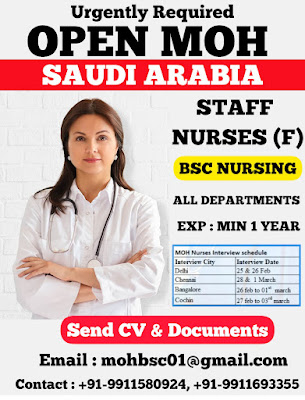 Urgently Required Nurses for Ministry of Health Saudi Arabia - Open MOH