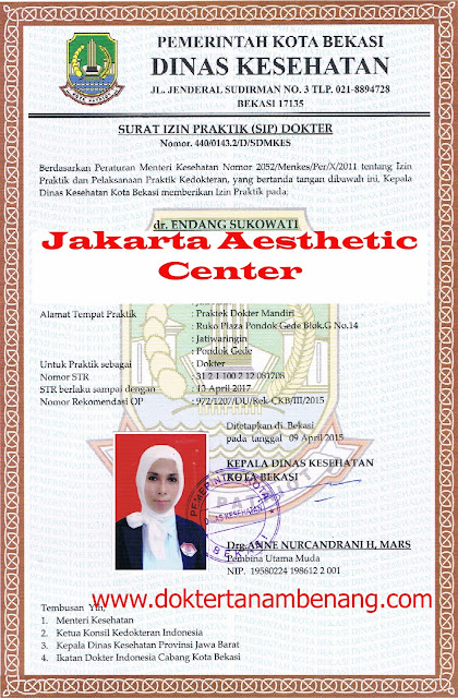 Dokter asli jakarta aesthetic center www.doktertanambenang.com