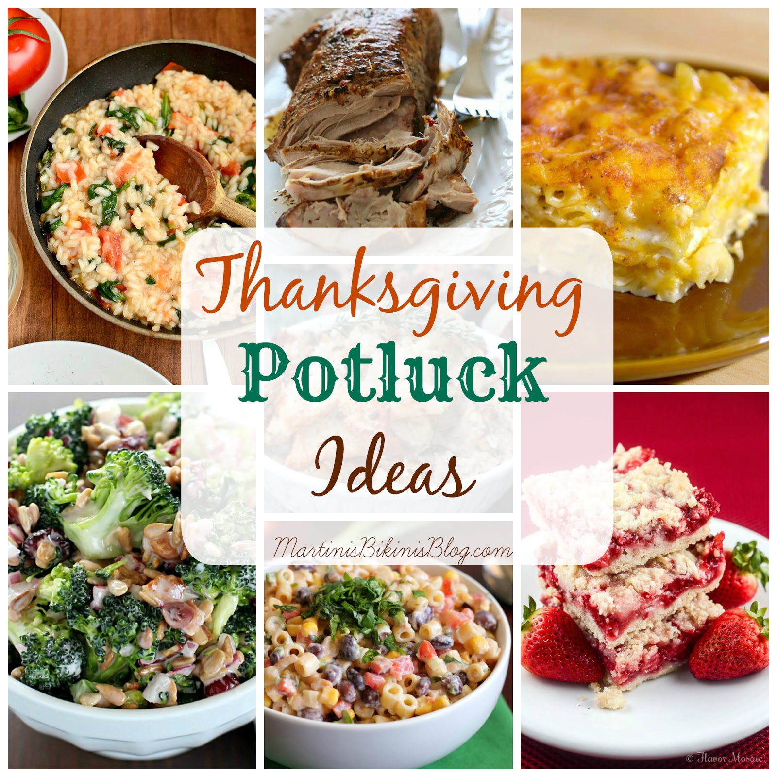 Thanksgiving Potluck  Dish Ideas Martinis Bikinis