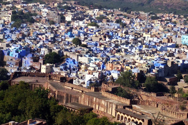 Blue city as seen from the fort